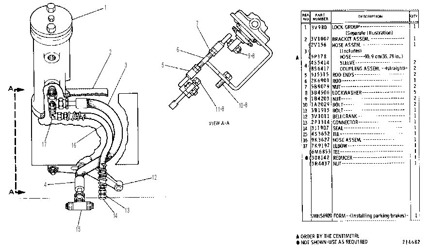 PARKING BRAKE INTERLOCK SERVICE GROUP 3V7339 CAT