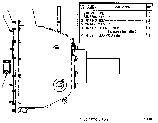 REAR CLUTCH POWER TAKE-OFF GROUP 3N8619 CAT