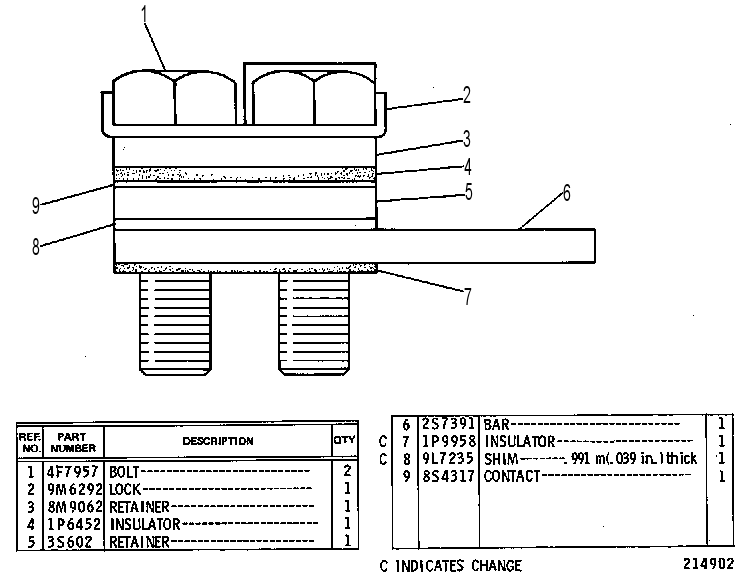 RACK STOP GROUP 2S9515 CAT