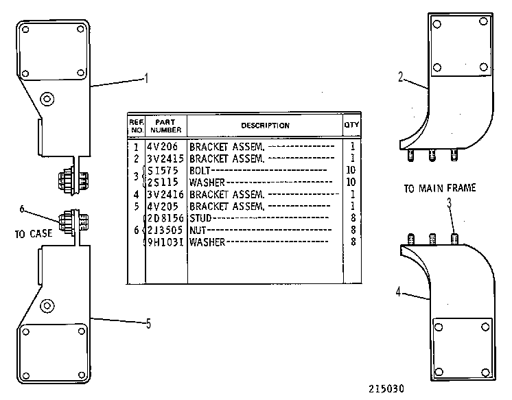 Крепление ROPS 3V2481 CAT