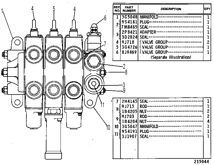 Клапан (секция) 3G2265 CAT