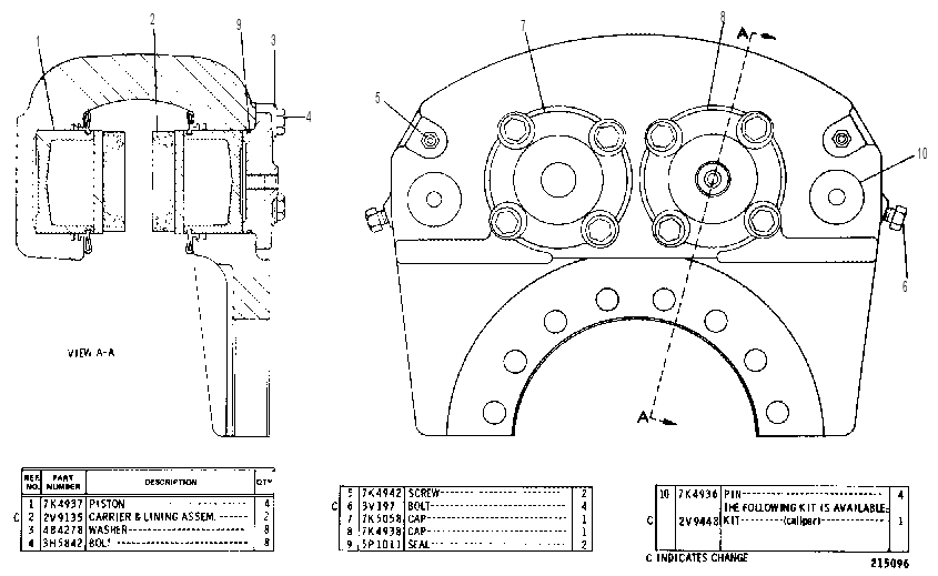 BRAKE GP 1V2157 CAT