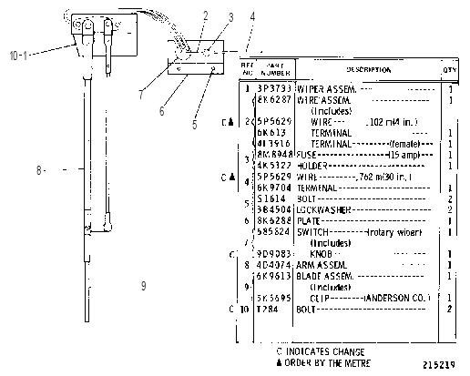 WINDSHIELD WIPER GROUP 3P3741 CAT