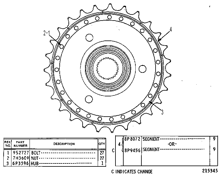 SEGMENTED SPROCKET GROUP 8P8120 CAT