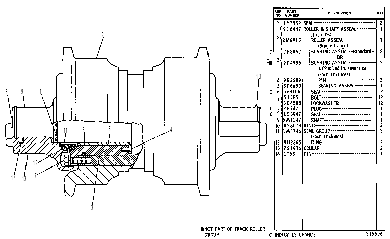 TRACK ROLLER GROUP 7S9041 CAT