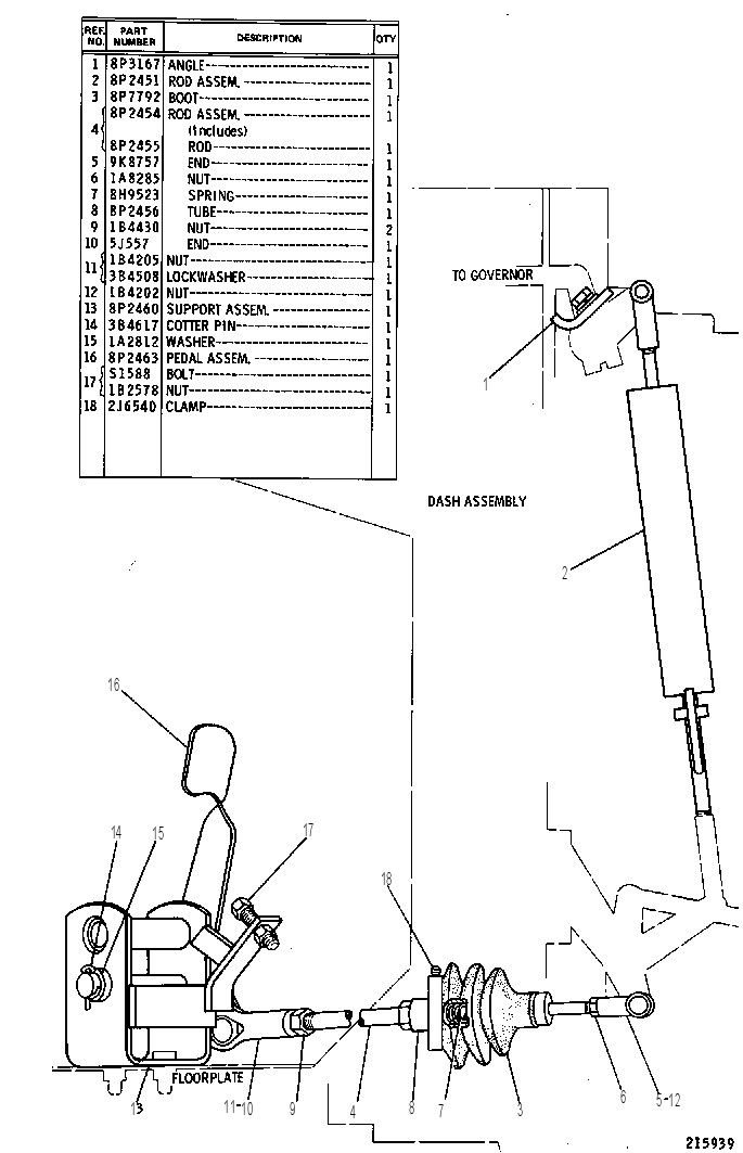 CONTROL GP-DECELERATOR 8P2490 CAT