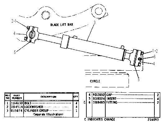 CYLINDER & MOUNTING GP 8D4975 CAT