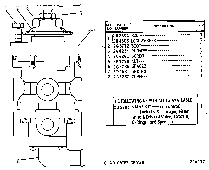 Клапан 2G5680 CAT