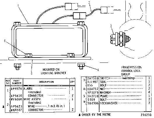 BACK-UP WARNING GROUP 3V6419 CAT