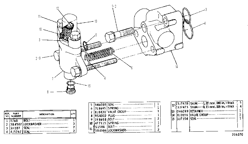 Клапан предохранительный 9J5610 CAT