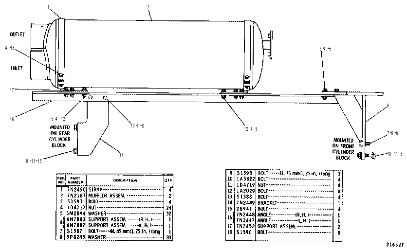 MUFFLER GROUP 6N0192 CAT