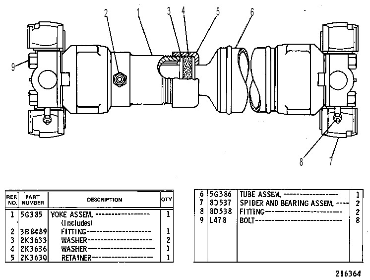 Скользящее соединение 5G0387 CAT