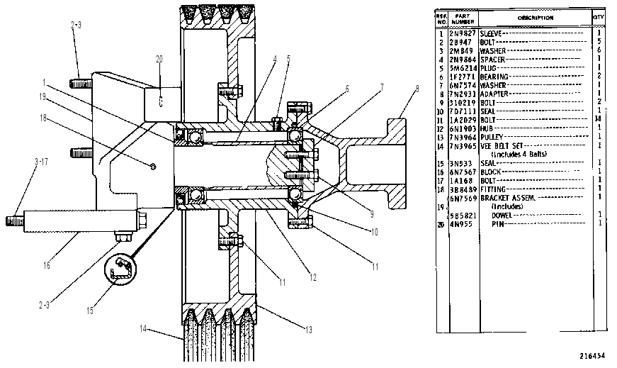 FAN DRIVE GROUP 6N6635 CAT