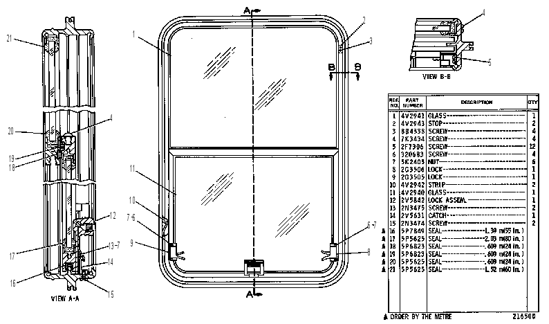 WINDOW GROUP 2V6444 CAT