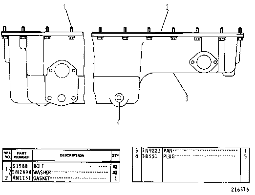 OIL PAN GROUP 7N9222 CAT