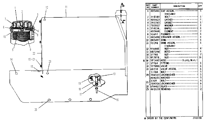 FUEL TANK GROUP 5G0577 CAT