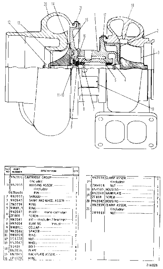 TURBOCHARGER GROUP 7N7098 CAT