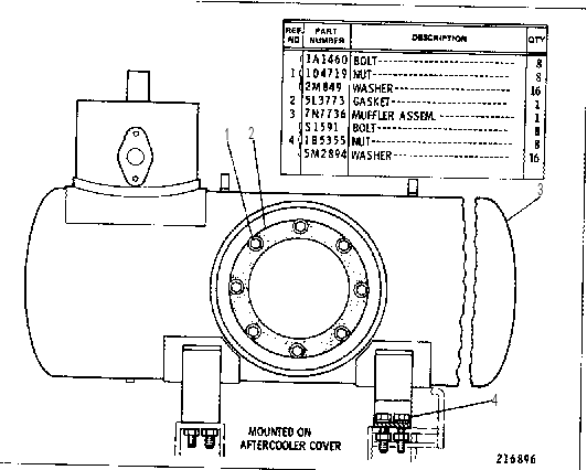 MUFFLER GROUP 4N9199 CAT