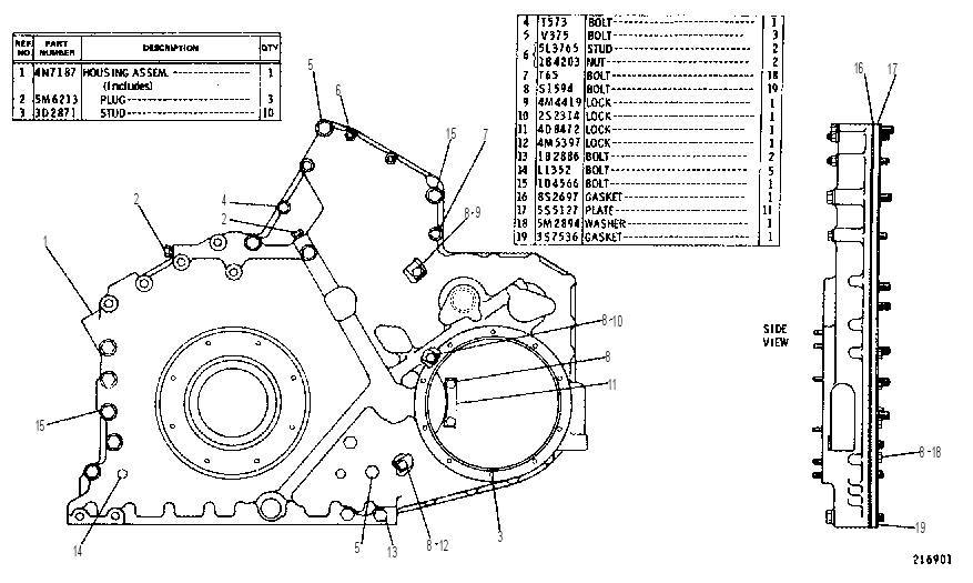 FRONT HOUSING GROUP 4N9207 CAT