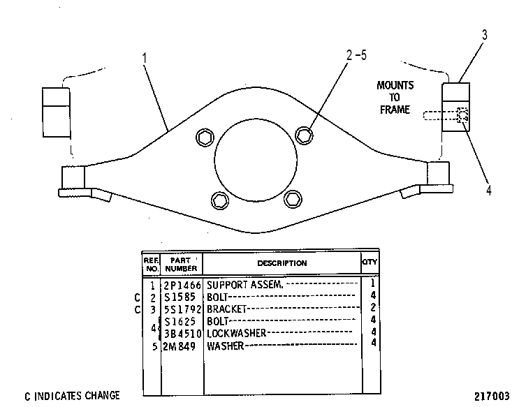 ENGINE SUPPORT 2P7756 CAT