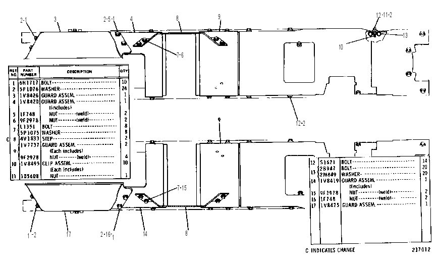 RECOIL MECHANISM GUARD GROUP 1V8049 CAT
