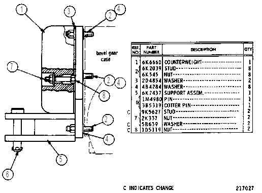 COUNTERWEIGHT GROUP 6K7709 CAT