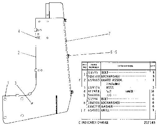 RADIATOR GUARD GROUP 6S3512 CAT