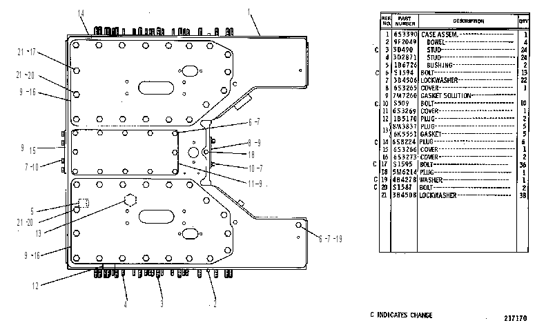 STEERING CLUTCH CASE GROUP 6S3527 CAT