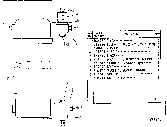Маслоохладитель трансмиссии 4N9590 CAT
