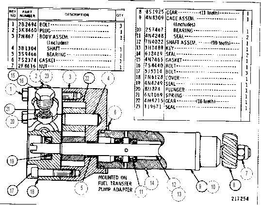FUEL TRANSFER PUMP GROUP 7N4021 CAT