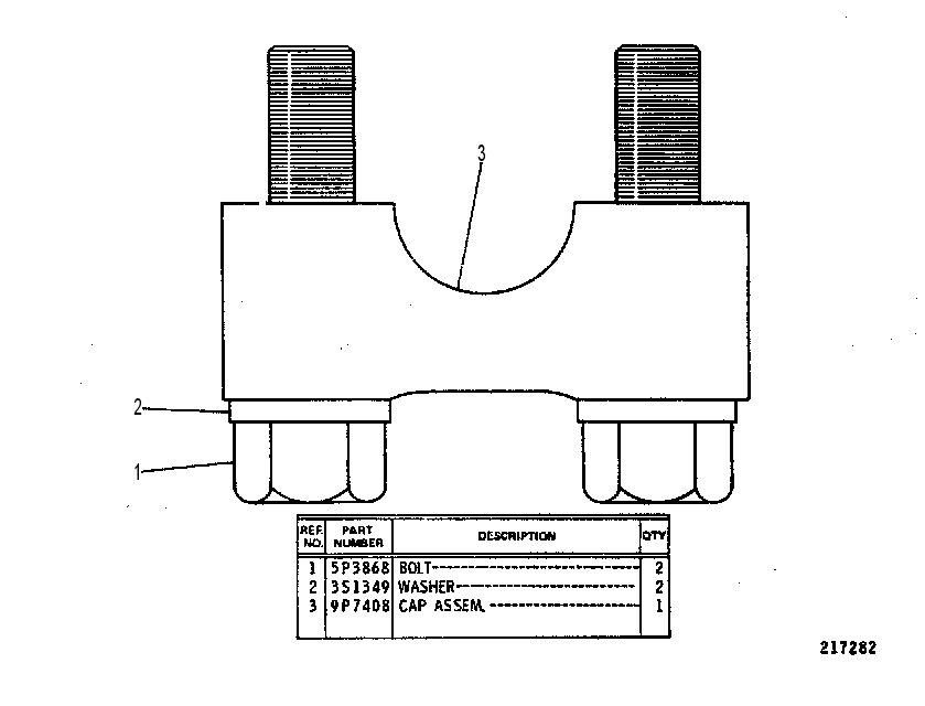 CAP GP-TRACK ROLLER 9P7405 CAT