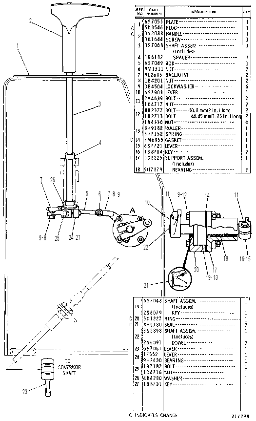 GOVERNOR AND TRANSMISSION CONTROL GROUP 6S7071 CAT