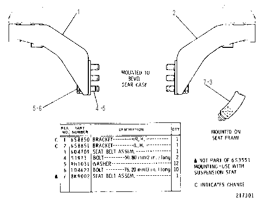 ROLL-OVER PROTECTIVE STRUCTURE MOUNTING GROUP 6S3551 CAT