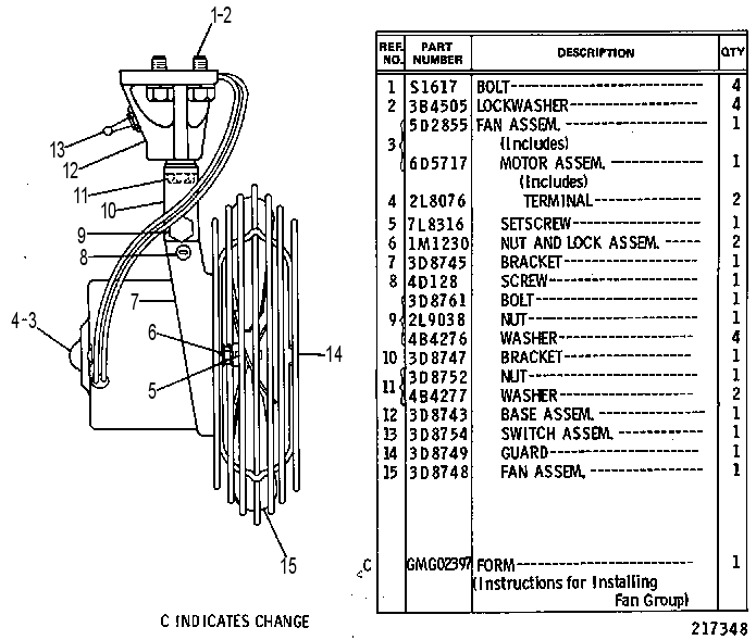 FAN GP 6S6928 CAT
