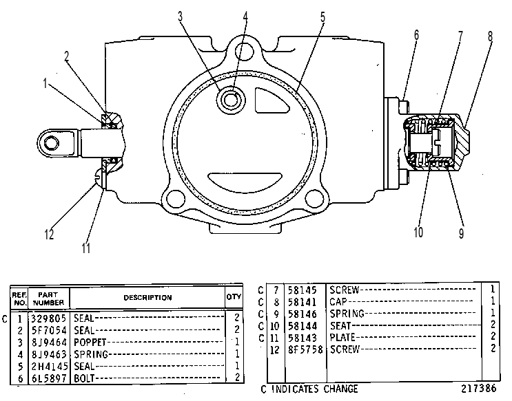 VALVE GP-TILT CONTROL 9J0716 CAT