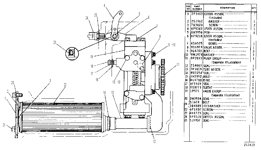 CONTROL GP-TMSN OIL SYSTEM 9P3433 CAT