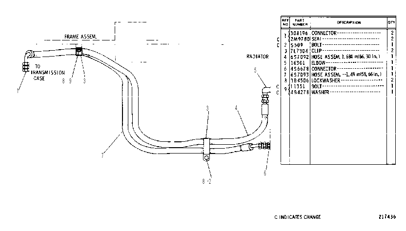 TORQUE CONVERTER COOLER LINES GROUP 6S3534 CAT