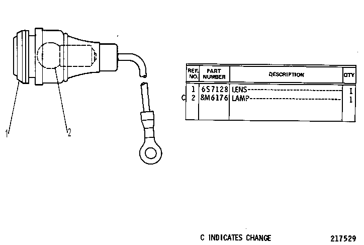 LAMP AS-INDICATOR 6S7129 CAT