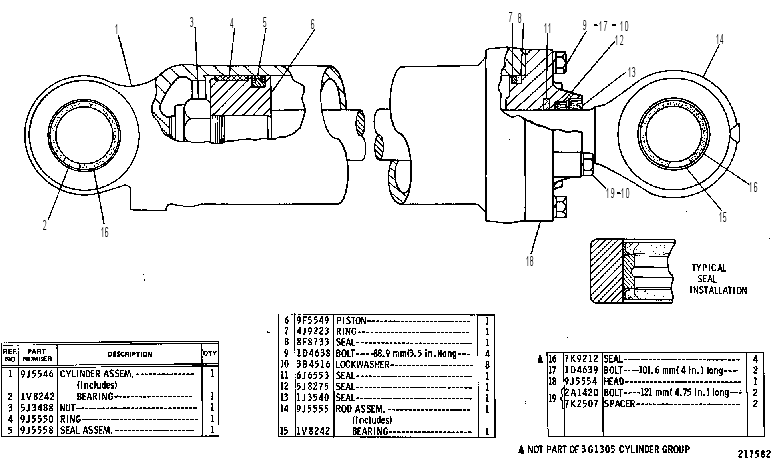 Цилиндр наклона 3G1305 CAT