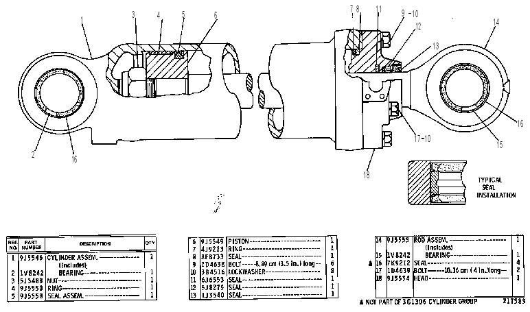 Цилиндр наклона 3G1306 CAT