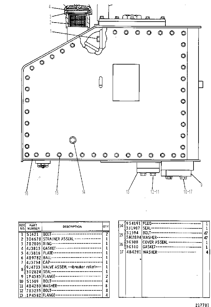HYDRAULIC TANK AND FILTER GROUP 9J8753 CAT