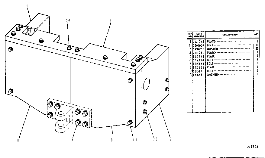 COUNTERWEIGHT GROUP 7G1738 CAT