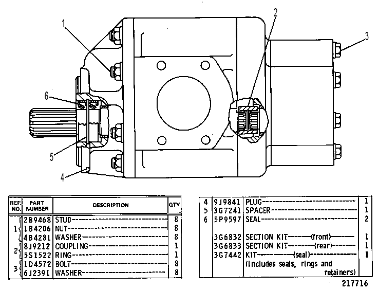 Насос шестерённый 9J0455 CAT