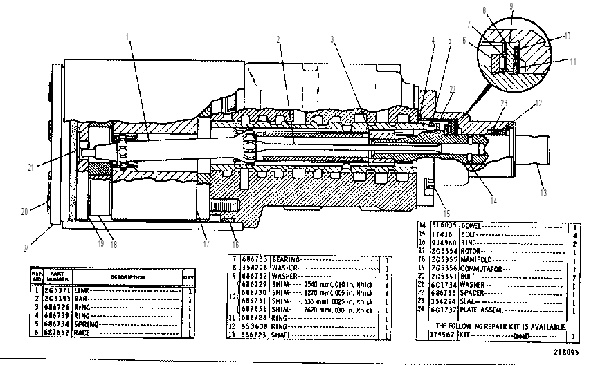 METERING PUMP GROUP 6G1695 CAT