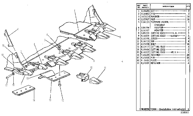 BIT & CUTTING EDGE GP 3G6988 CAT