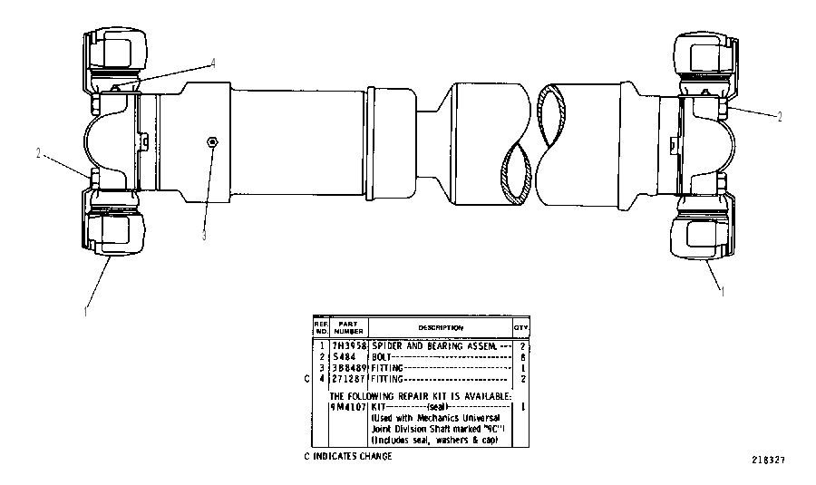 UNIVERSAL JOINT GROUP 4V2757 CAT