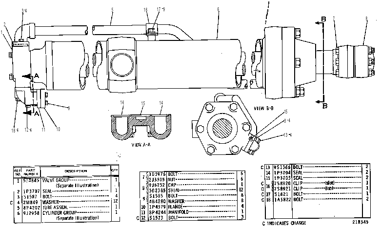 VALVE & CYLINDER GP 3P6463 CAT