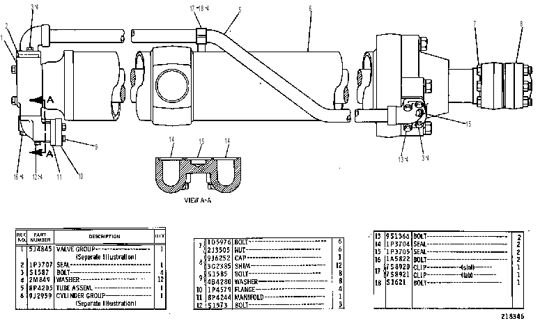 VALVE & CYLINDER GP 3P6464 CAT