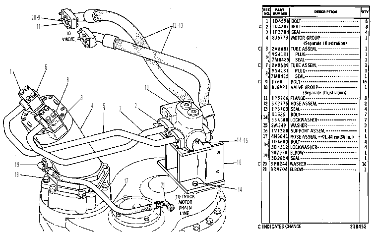 SWING MOTOR LINES GROUP 8J2631 CAT