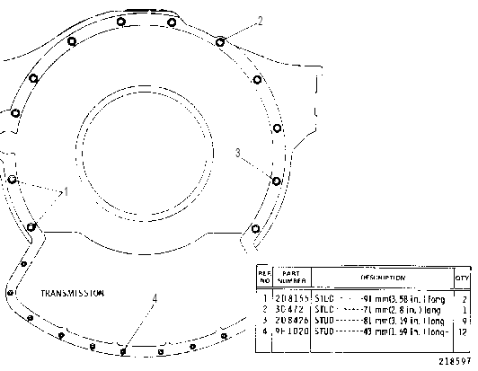TRANSMISSION FASTENER GROUP 7N7624 CAT